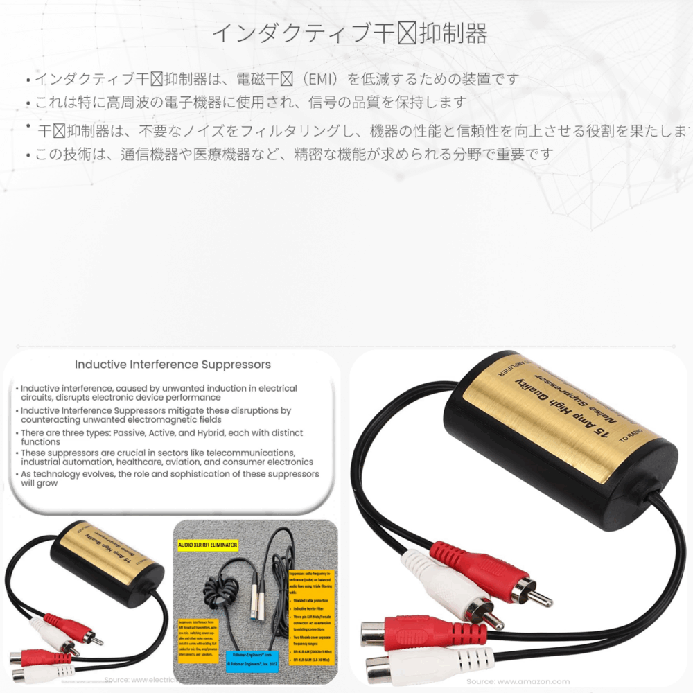 インダクティブ干渉抑制器