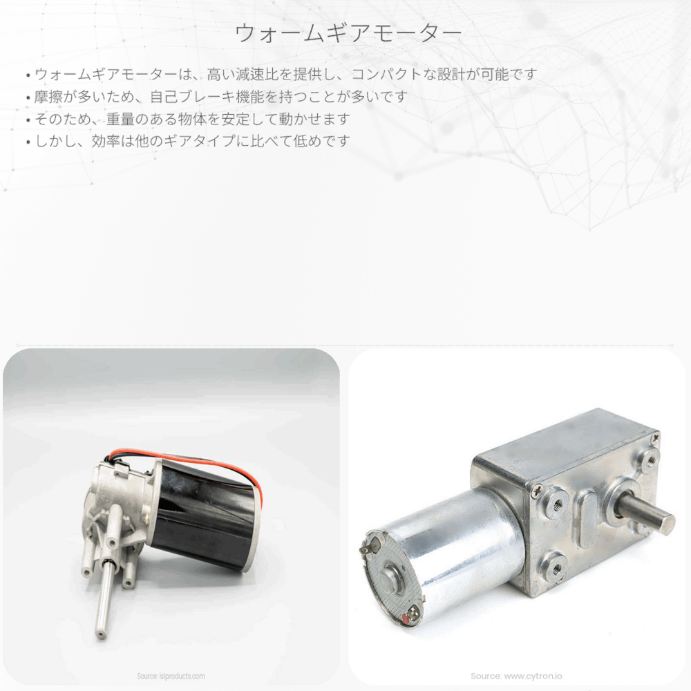 ウォームギアモーター