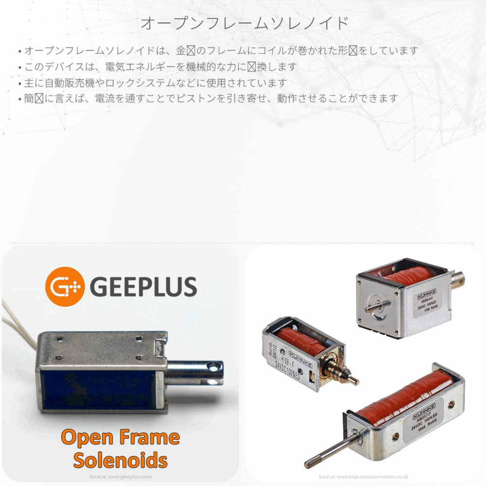 オープンフレームソレノイド