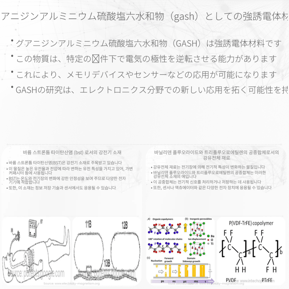 グアニジンアルミニウム硫酸塩六水和物（GASH）としての強誘電体材料