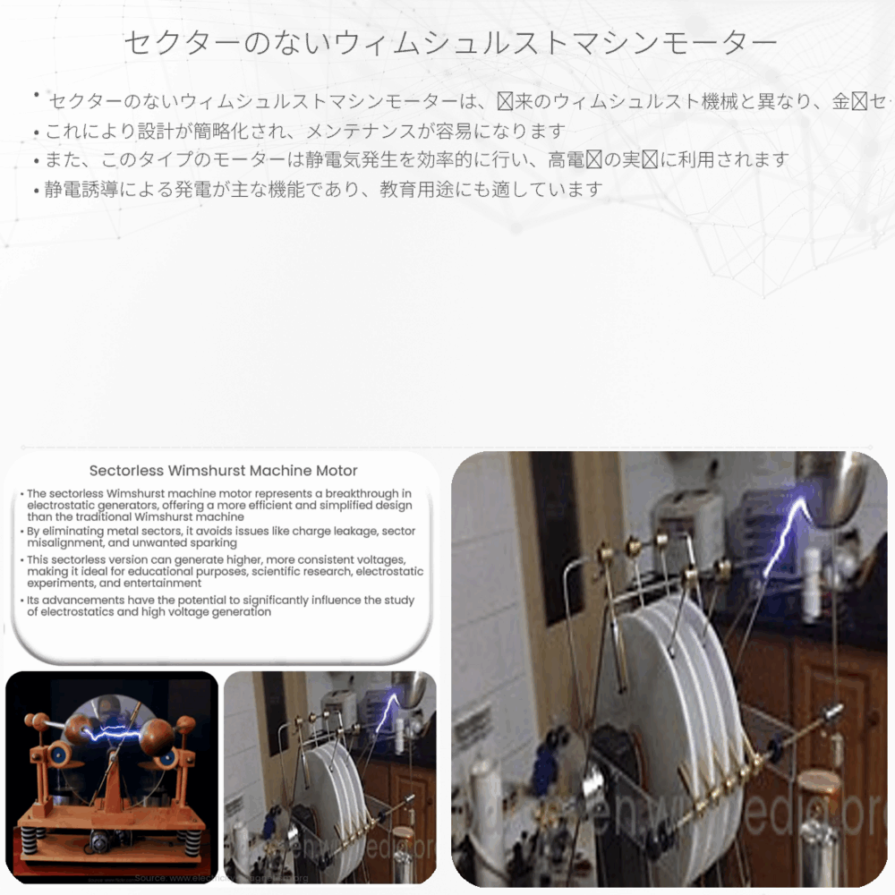 セクターのないウィムシュルストマシンモーター