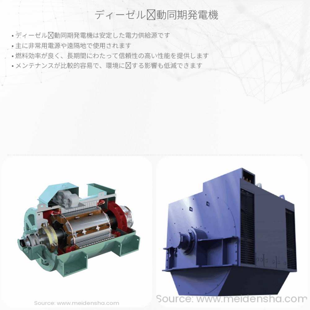 ディーゼル駆動同期発電機