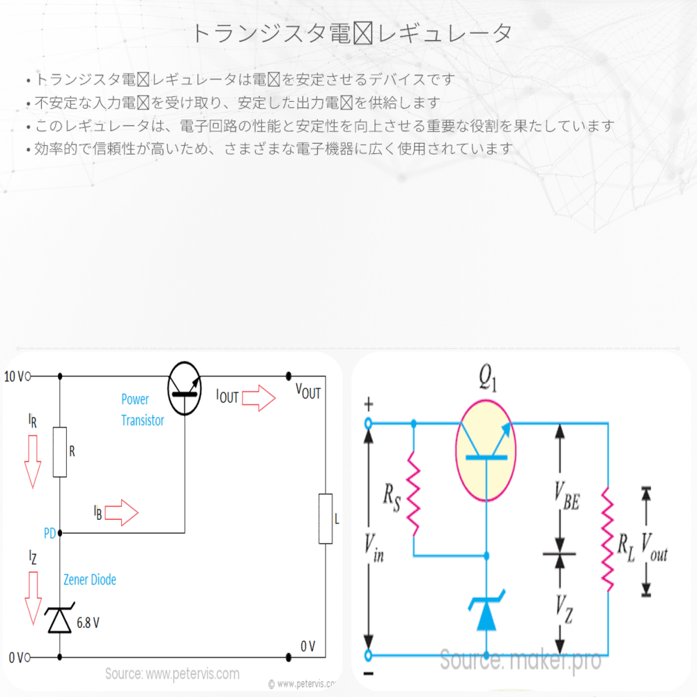 トランジスタ電圧レギュレータ