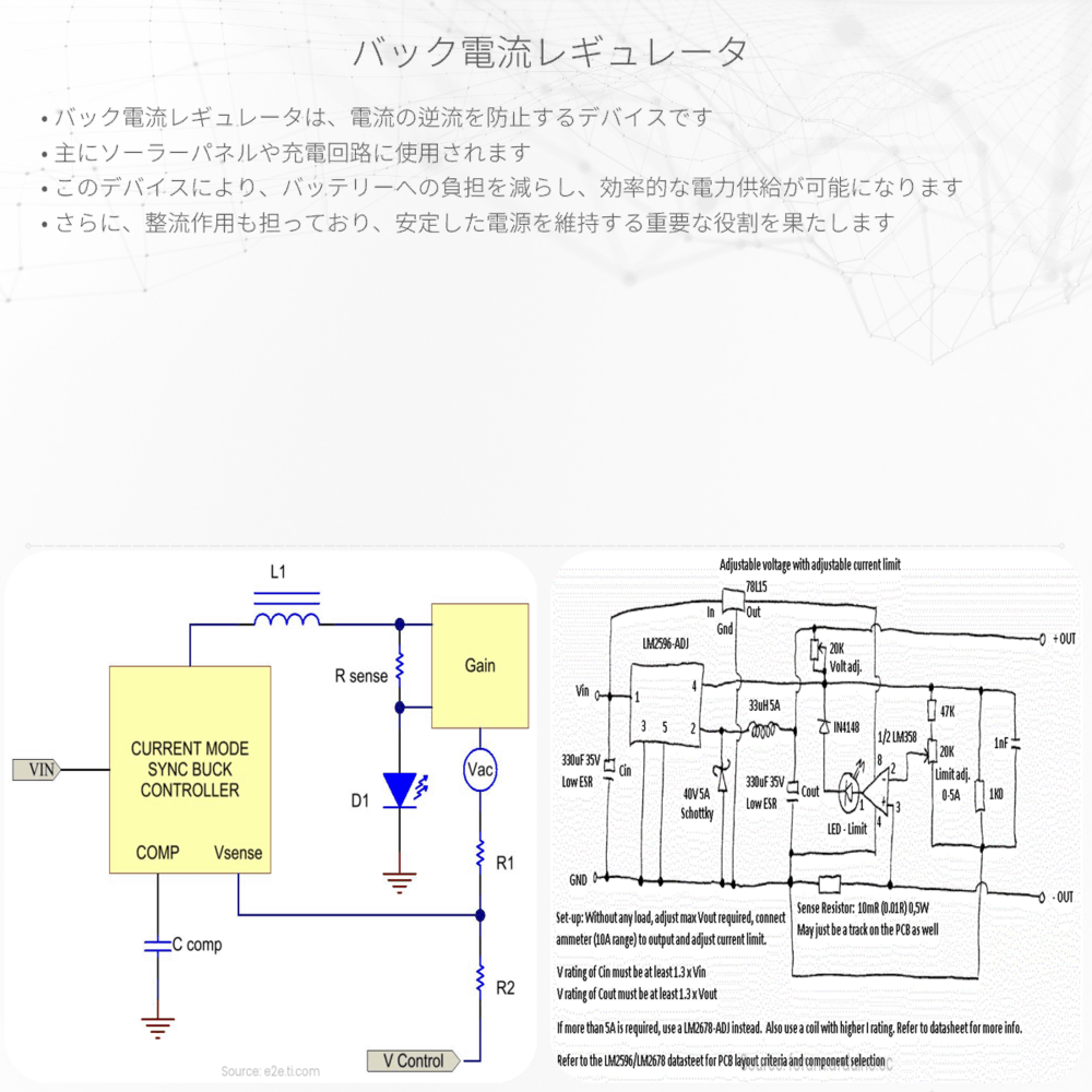 バック電流レギュレータ