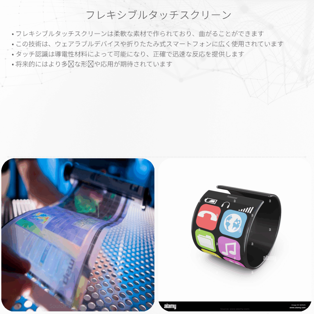 フレキシブルタッチスクリーン