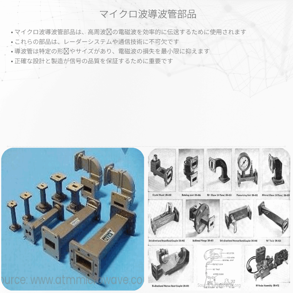 マイクロ波導波管部品