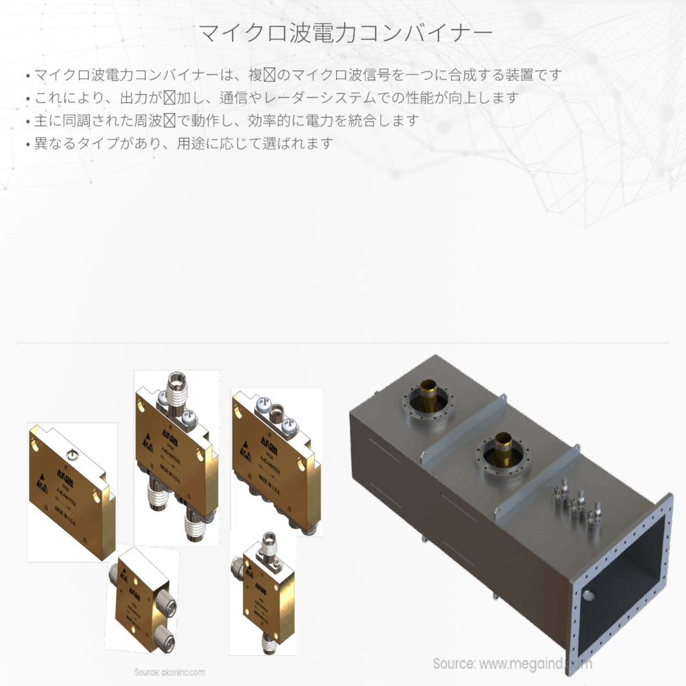 マイクロ波電力コンバイナー
