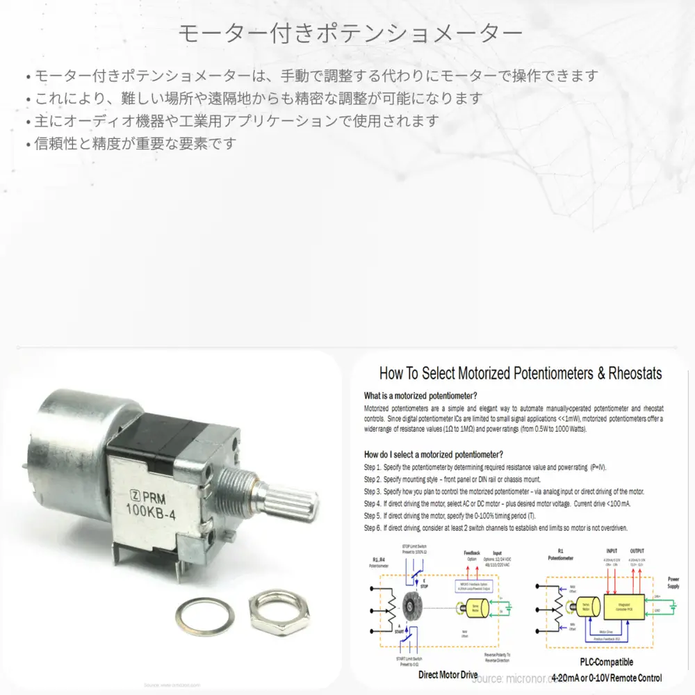 モーター付きポテンショメーター