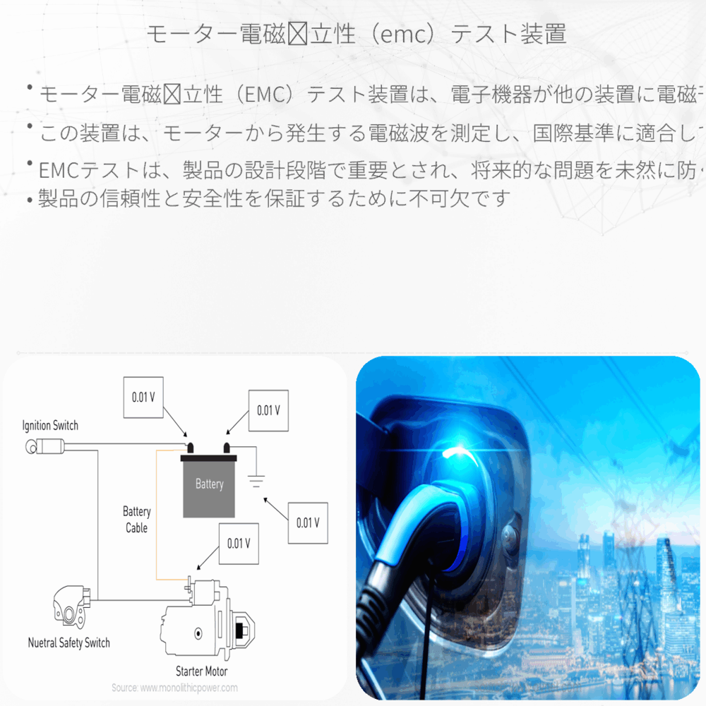 モーター電磁両立性（EMC）テスト装置