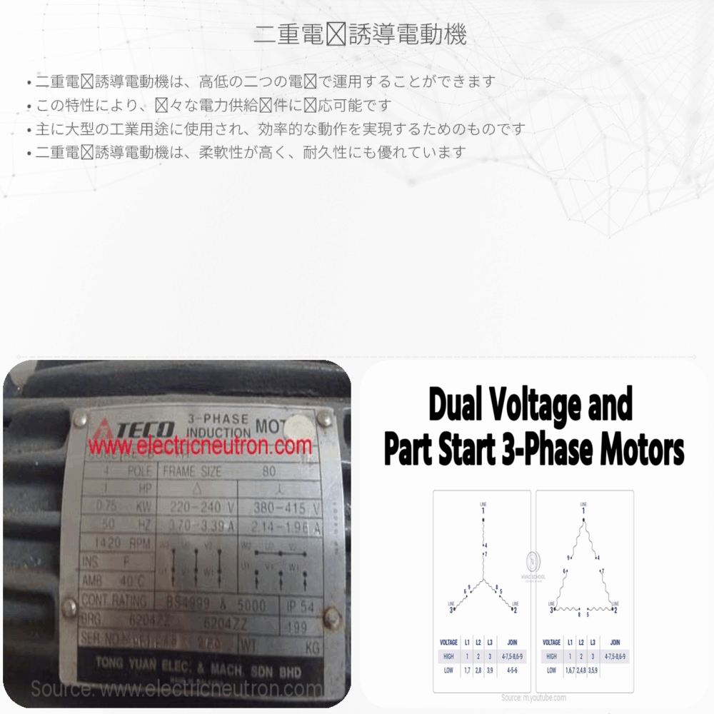 二重電圧誘導電動機