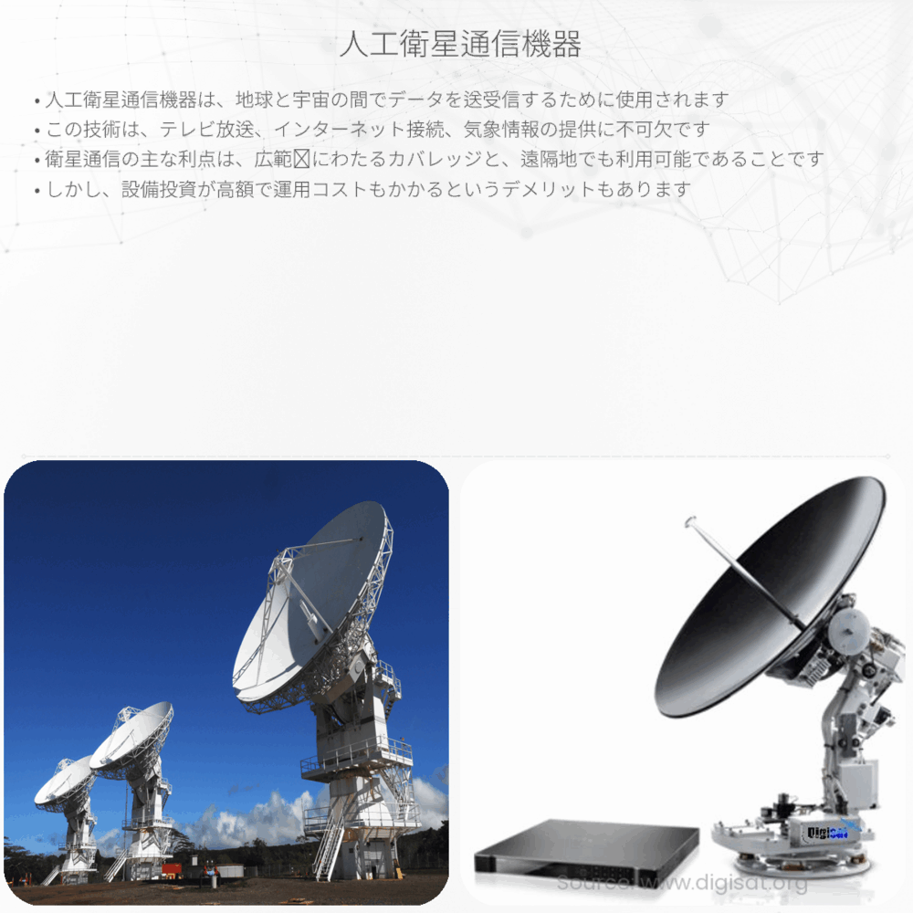 人工衛星通信機器