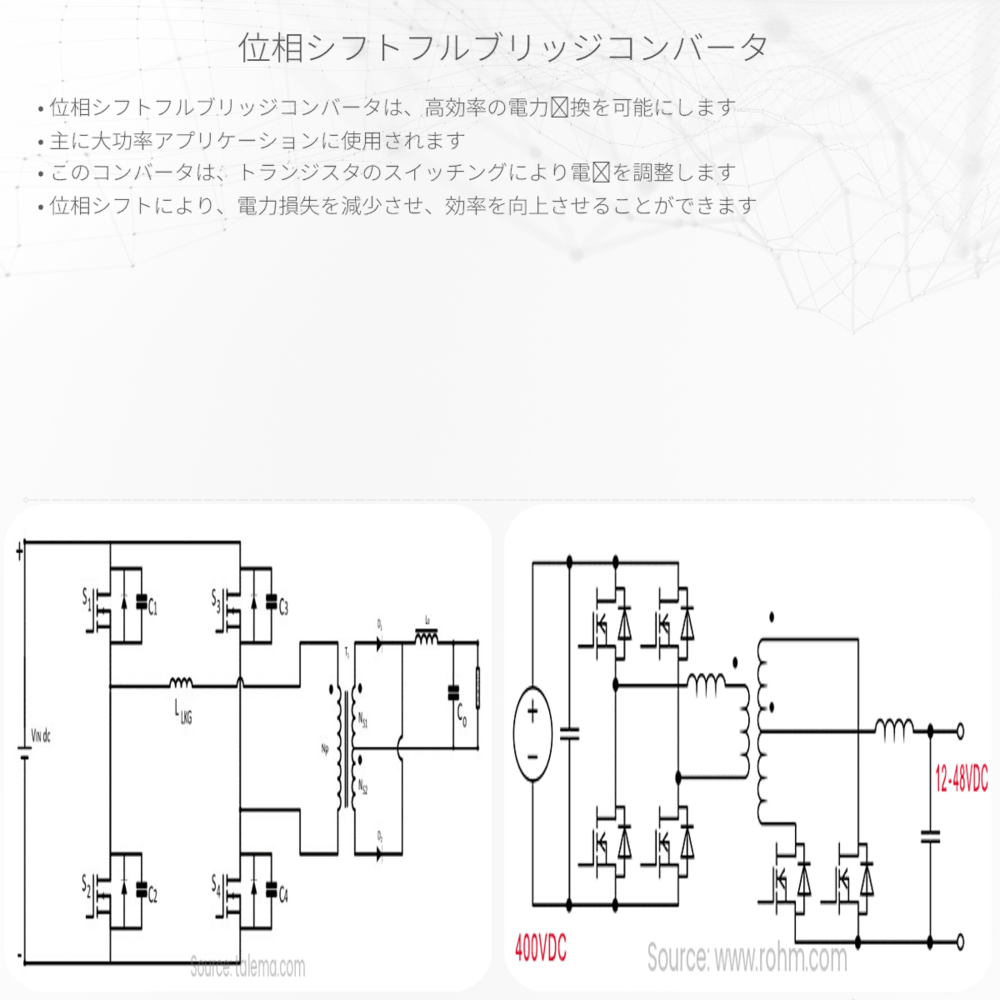 位相シフトフルブリッジコンバータ