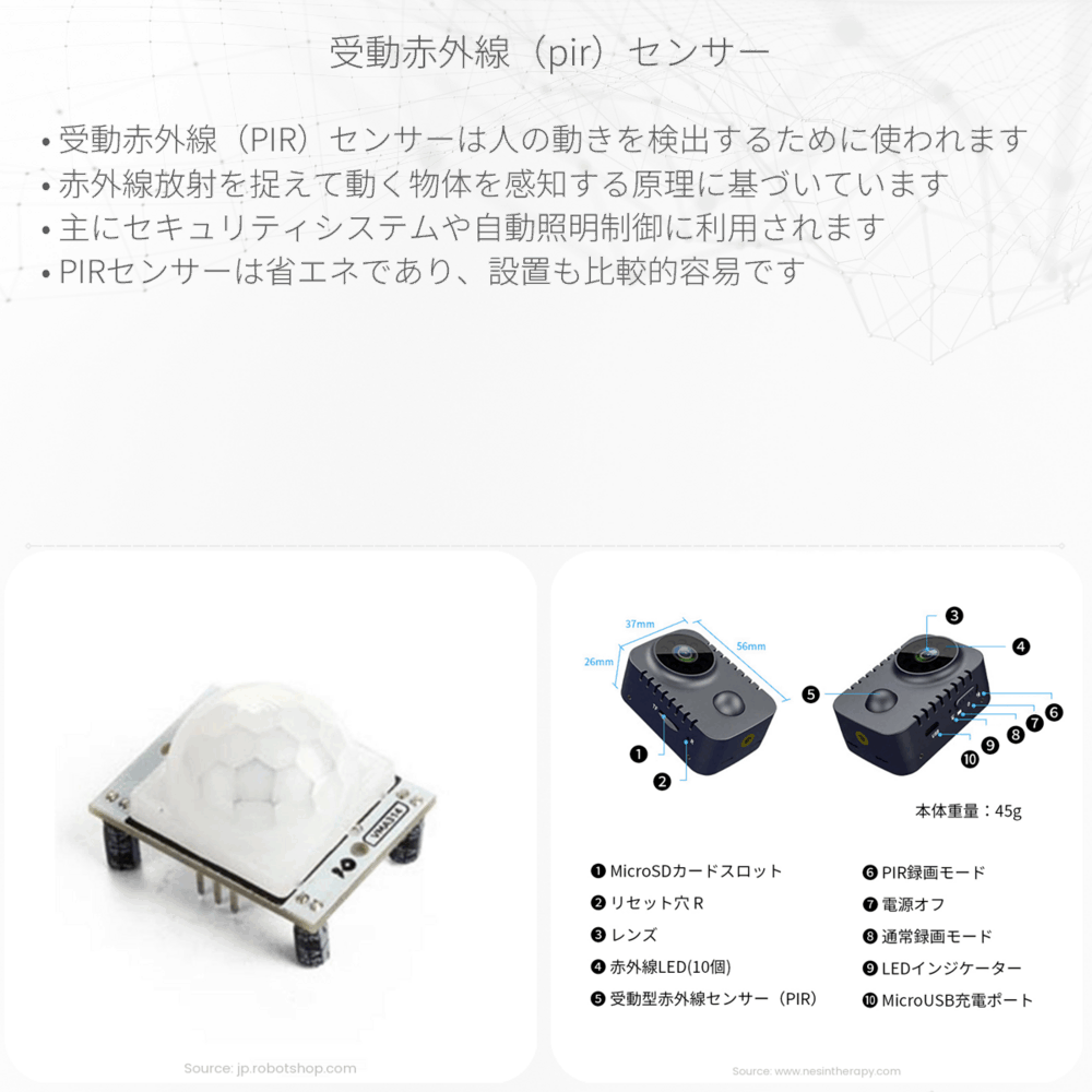 受動赤外線（PIR）センサー