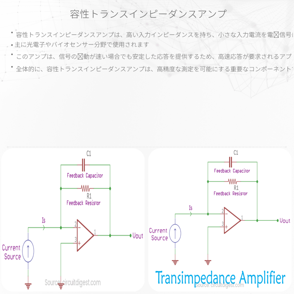容性トランスインピーダンスアンプ
