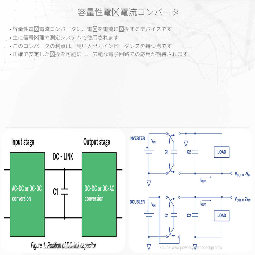 容量性電圧電流コンバータ