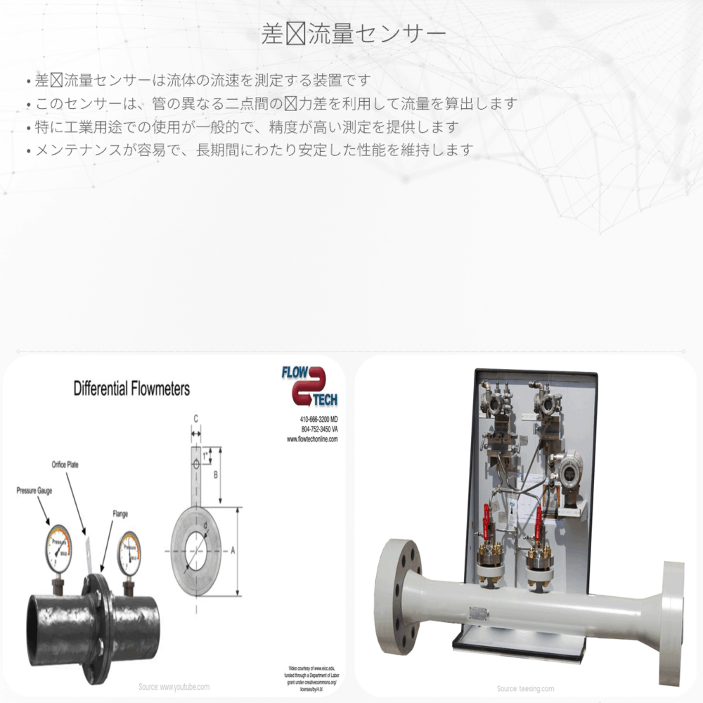 差圧流量センサー