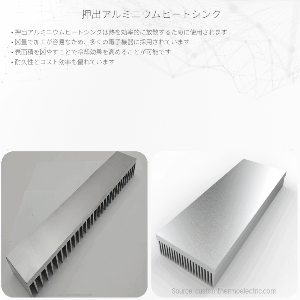 押出アルミニウムヒートシンク