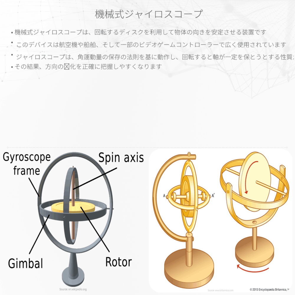 機械式ジャイロスコープ