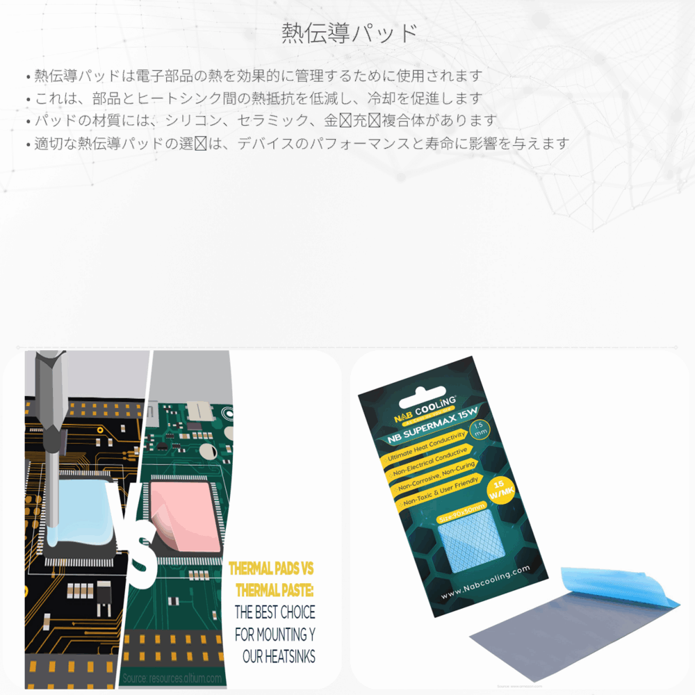 熱伝導パッド
