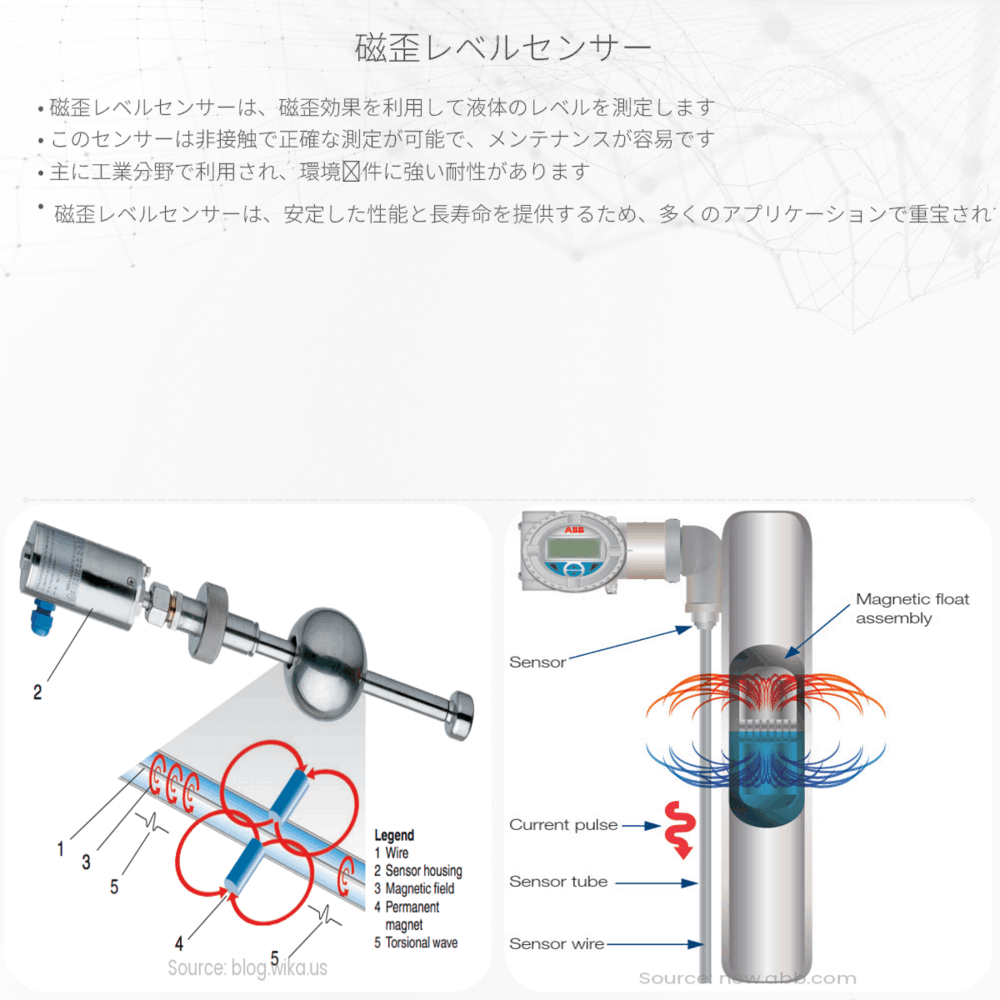 磁歪レベルセンサー