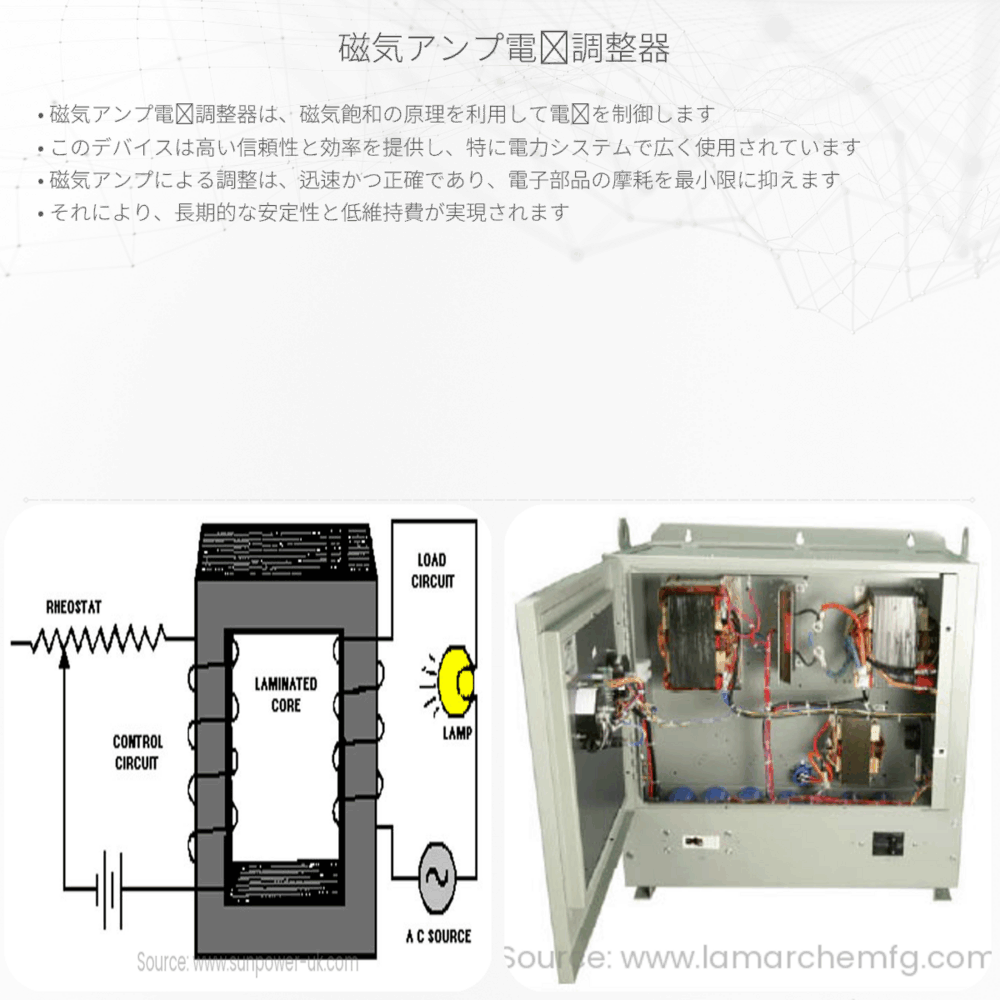 磁気アンプ電圧調整器