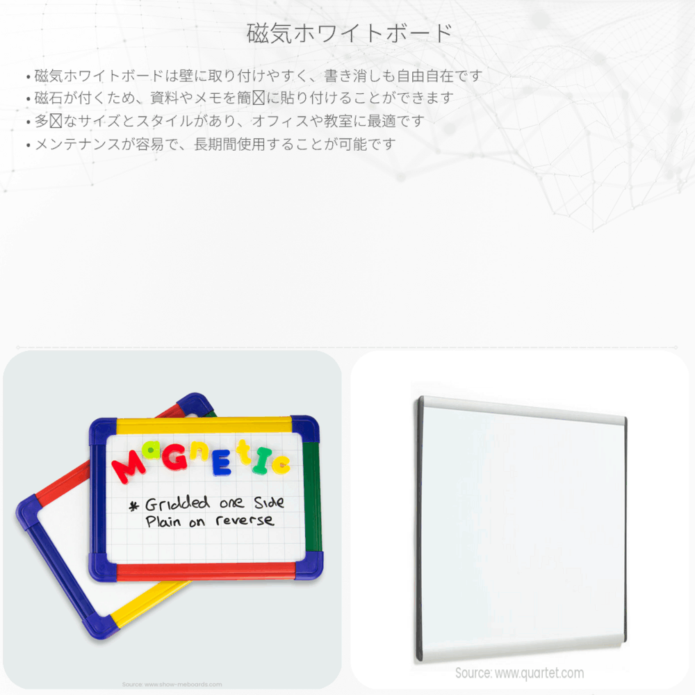 磁気ホワイトボード