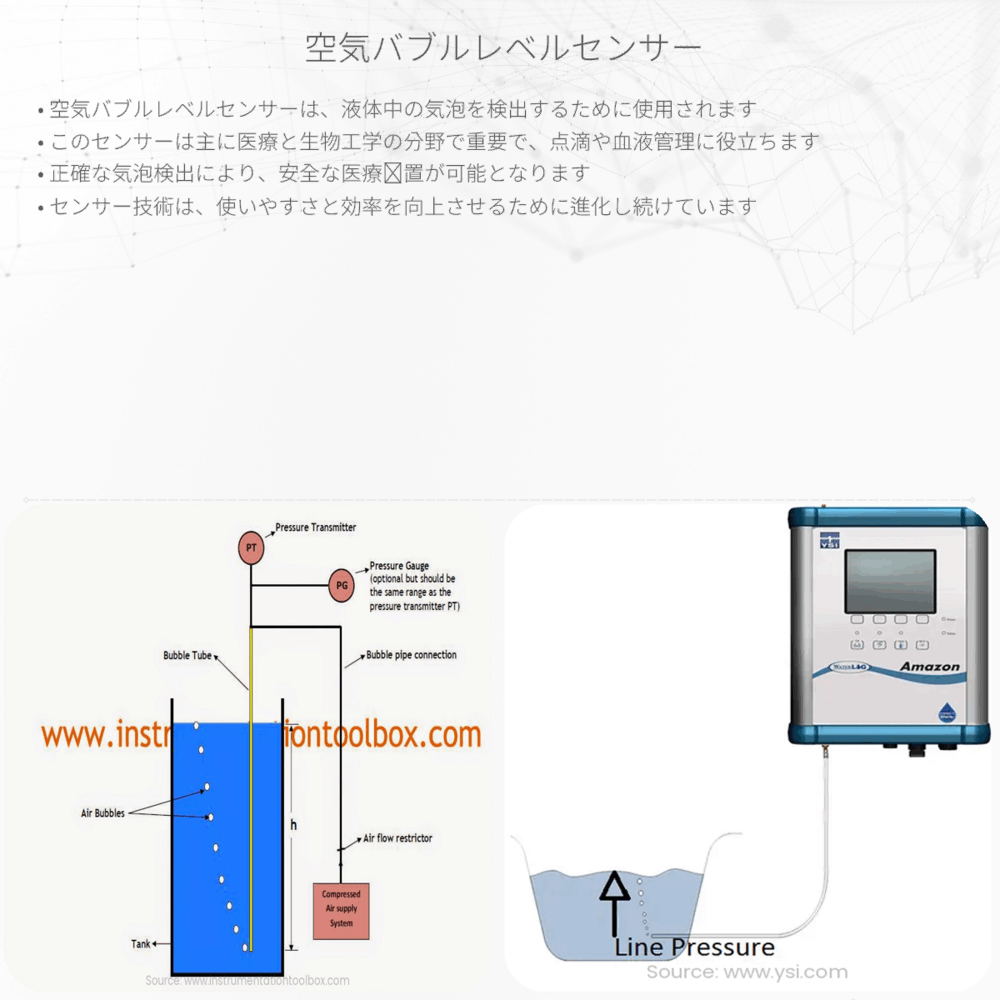 空気バブルレベルセンサー