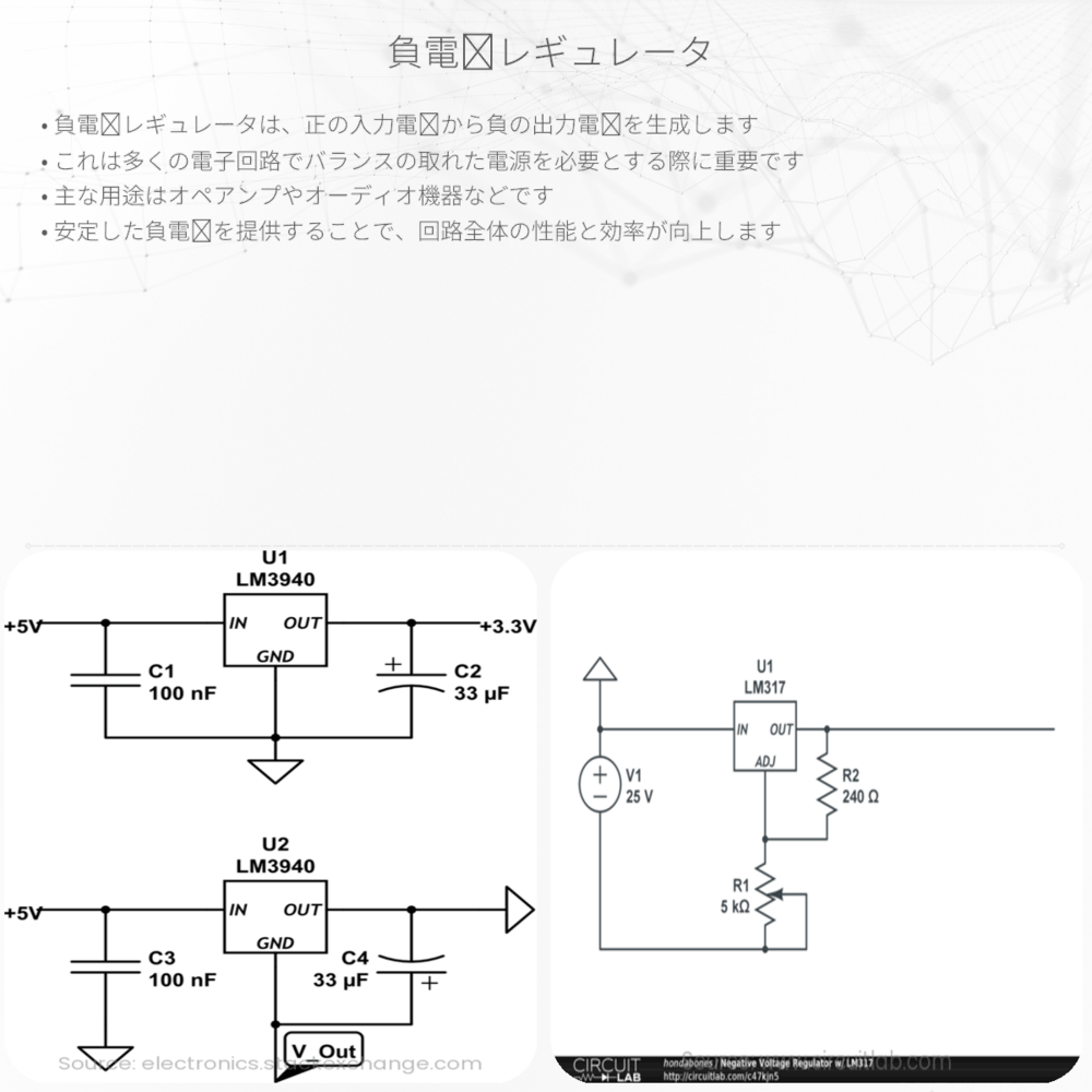 負電圧レギュレータ