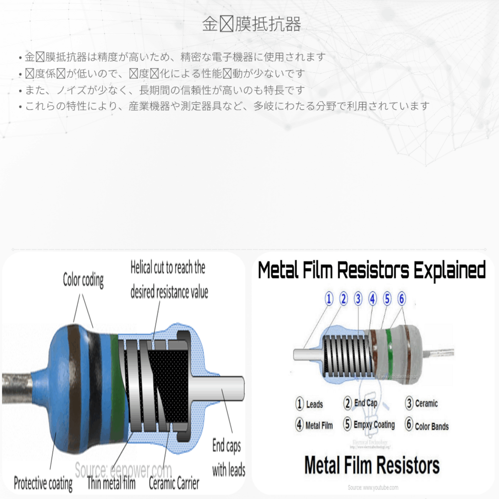 金属膜抵抗器