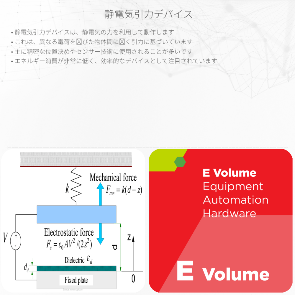 静電気引力デバイス
