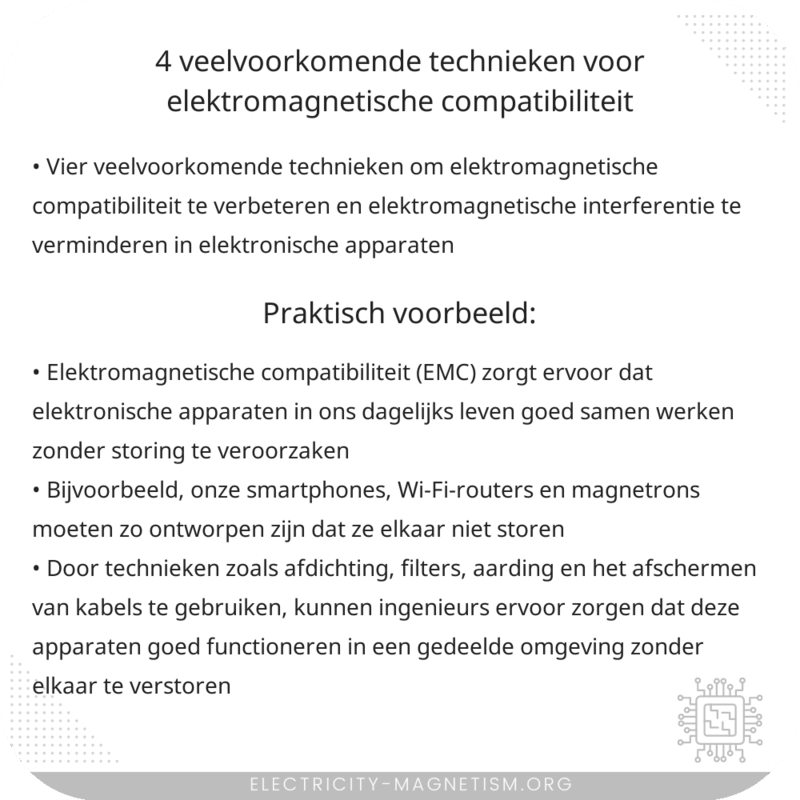 4 Veelvoorkomende Technieken voor Elektromagnetische Compatibiliteit