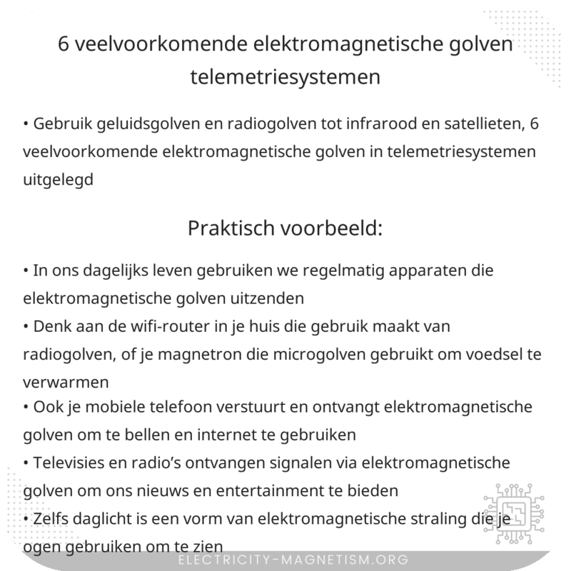 6 Veelvoorkomende Elektromagnetische Golven Telemetriesystemen