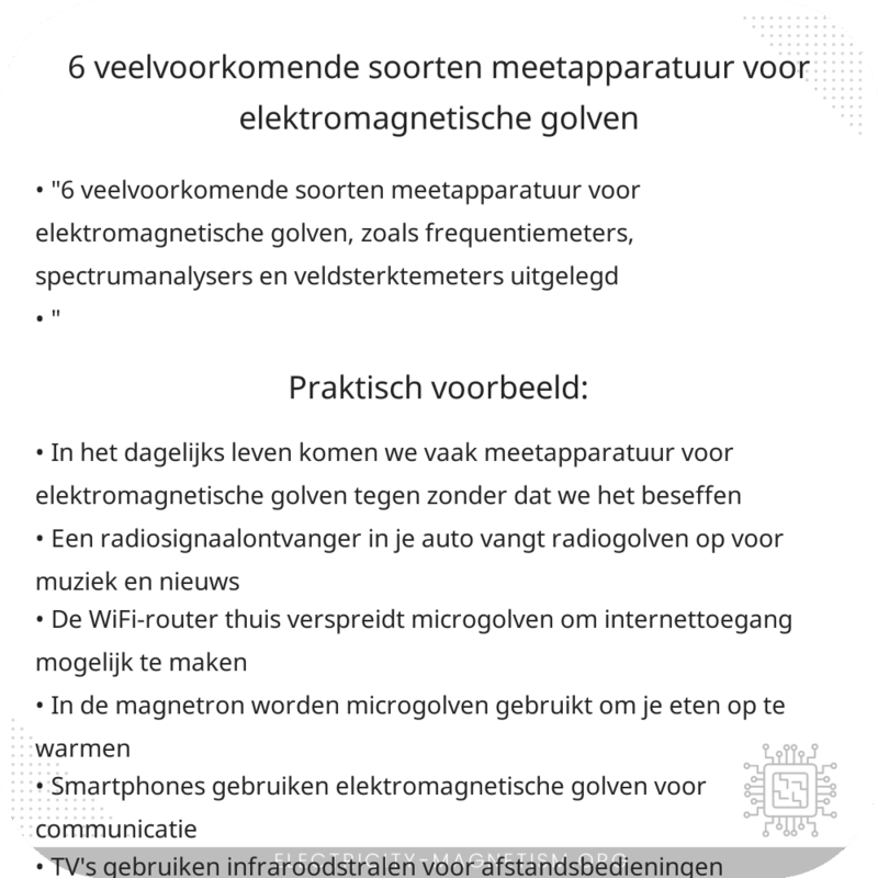 6 veelvoorkomende soorten meetapparatuur voor elektromagnetische golven