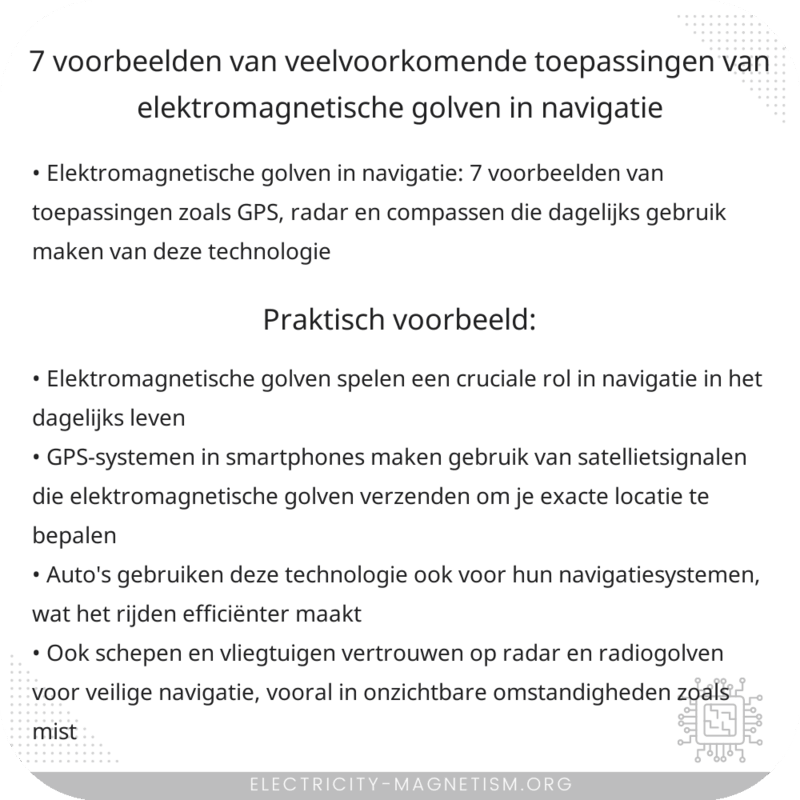 7 Voorbeelden van Veelvoorkomende Toepassingen van Elektromagnetische Golven in Navigatie