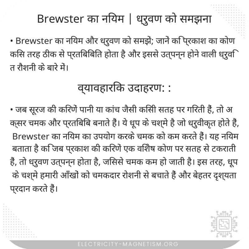 Brewster का नियम | ध्रुवण को समझना