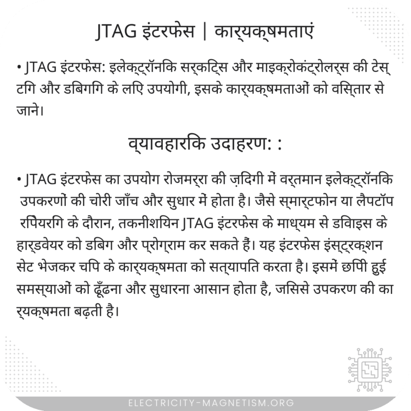 JTAG इंटरफेस | कार्यक्षमताएं