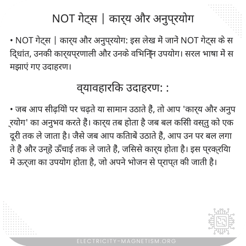 NOT गेट्स | कार्य और अनुप्रयोग