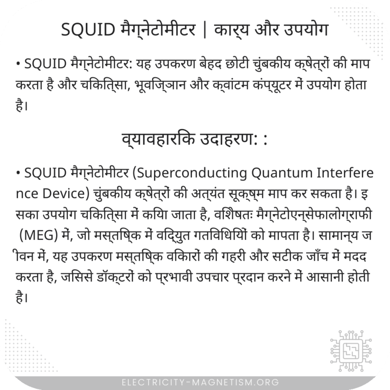 SQUID मैग्नेटोमीटर | कार्य और उपयोग