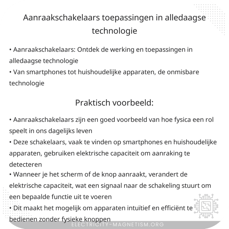 Aanraakschakelaars | Toepassingen in Alledaagse Technologie