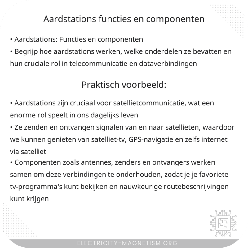 Aardstations | Functies en Componenten