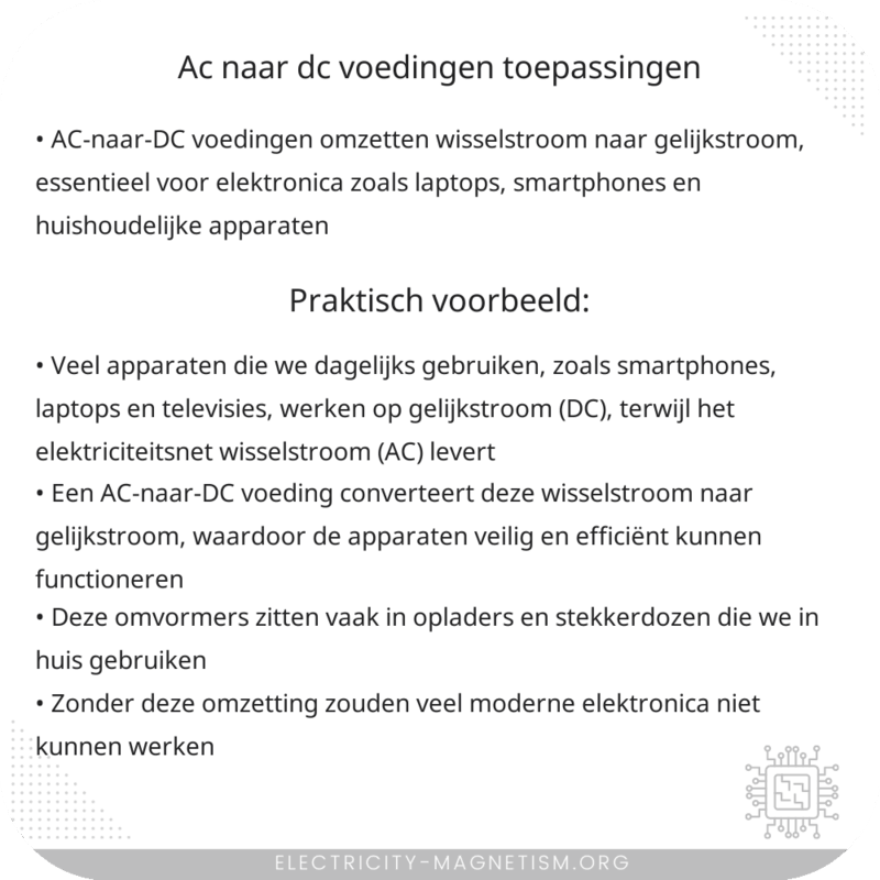 AC-naar-DC Voedingen | Toepassingen