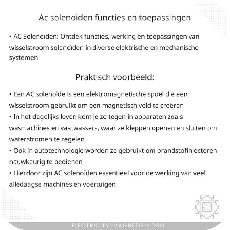 AC Solenoïden | Functies en Toepassingen