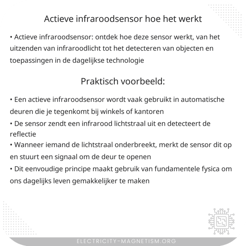 Actieve Infraroodsensor | Hoe Het Werkt