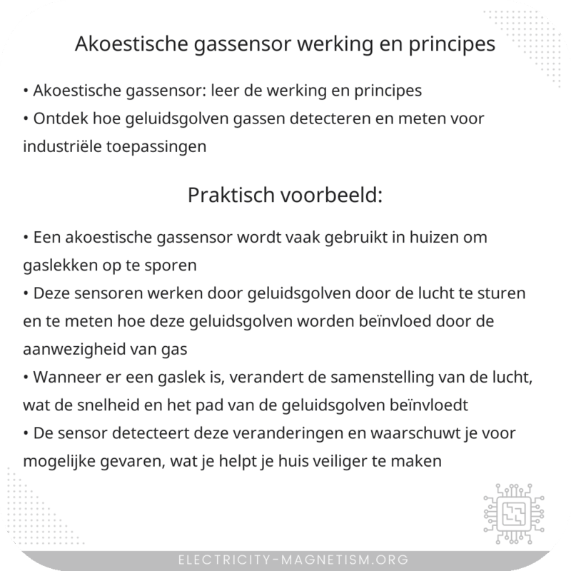 Akoestische Gassensor | Werking en Principes