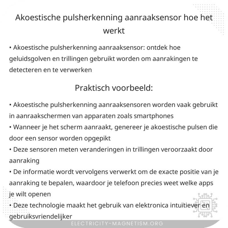 Akoestische Pulsherkenning Aanraaksensor | Hoe Het Werkt