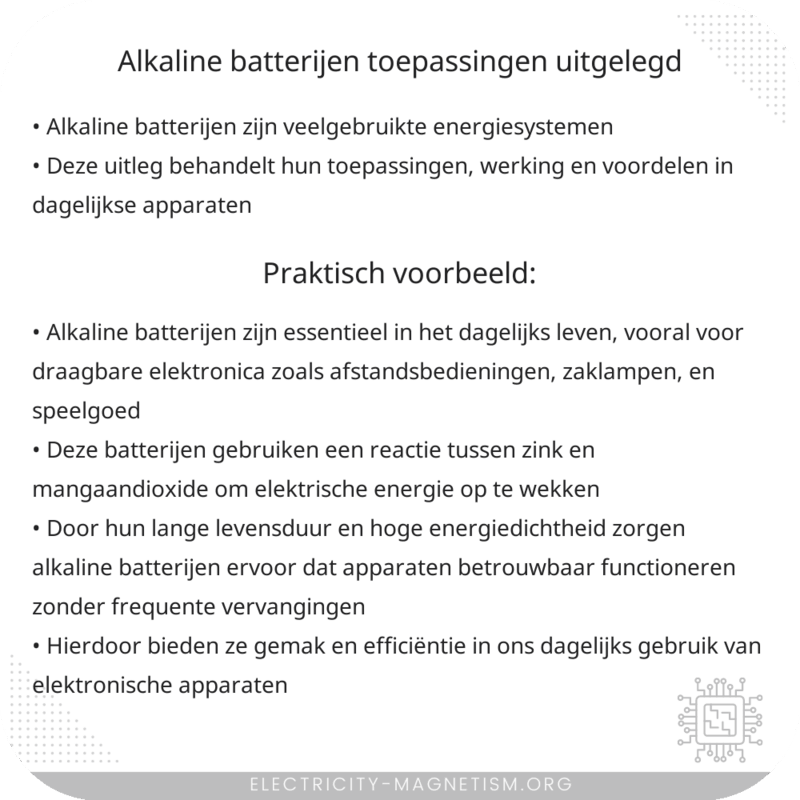 Alkaline Batterijen | Toepassingen Uitgelegd