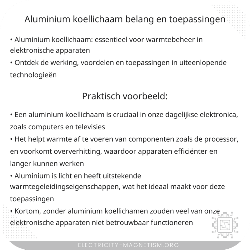 Aluminium Koellichaam | Belang en Toepassingen
