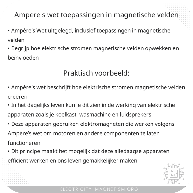 Ampère's Wet | Toepassingen in Magnetische Velden