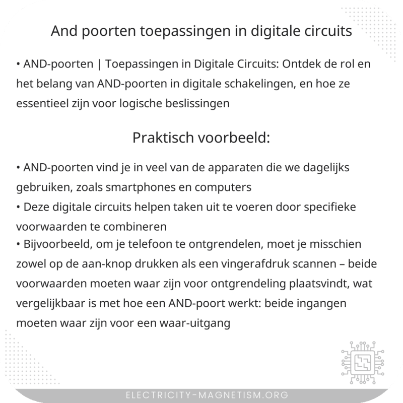 AND-poorten | Toepassingen in Digitale Circuits