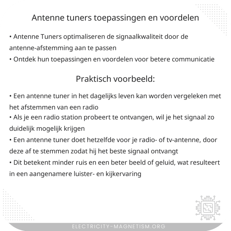 Antenne Tuners | Toepassingen en Voordelen